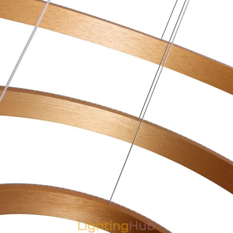 Modern Pendant Light Acrylic 3 Rings Lamp 80+60+40cm