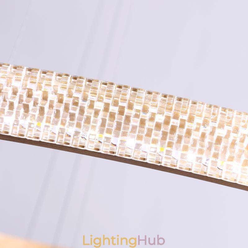 Modern Pendant Light Acrylic 3 Rings Lamp 80+60+40cm