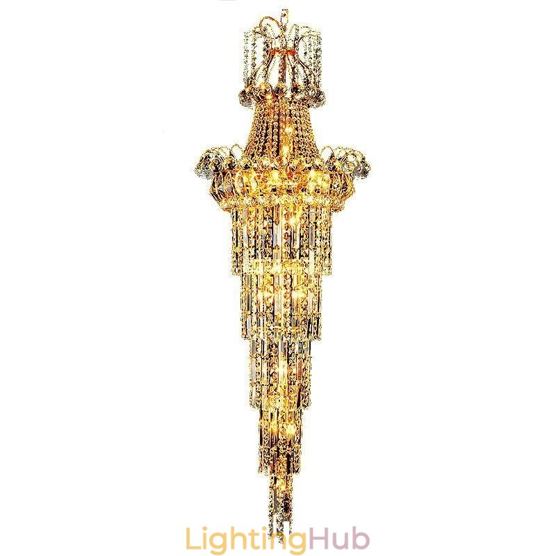 European Long Pendant Crystal Chandelier