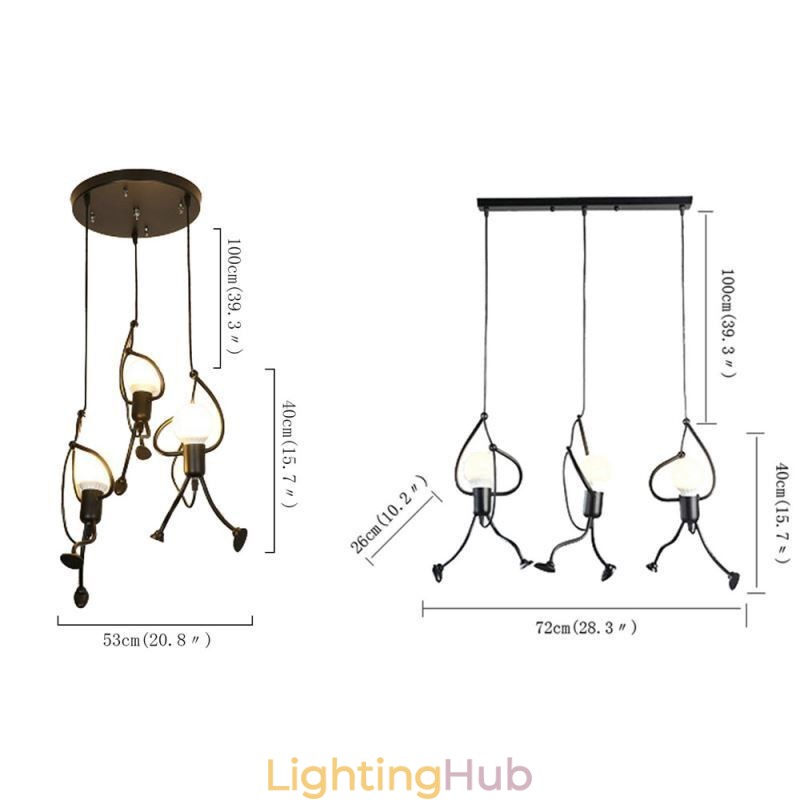 Modern Pendant Light Creative Little Man Shape Lamp Individual Home Light