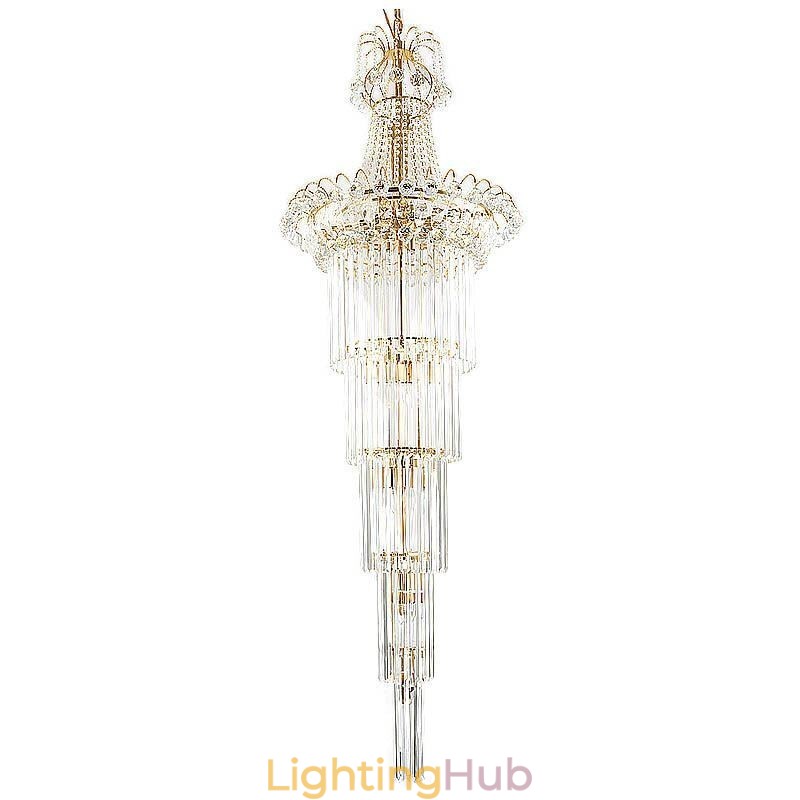Elegant Long Pendant Crystal Chandelier
