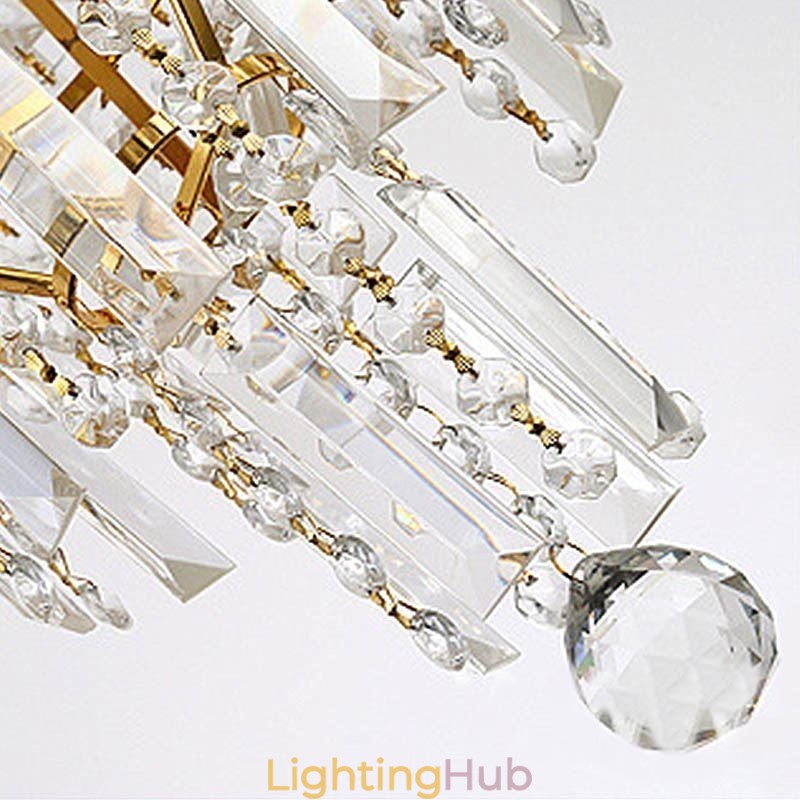 Modern Elegant Crystal Pendant Light Conical Chandelier