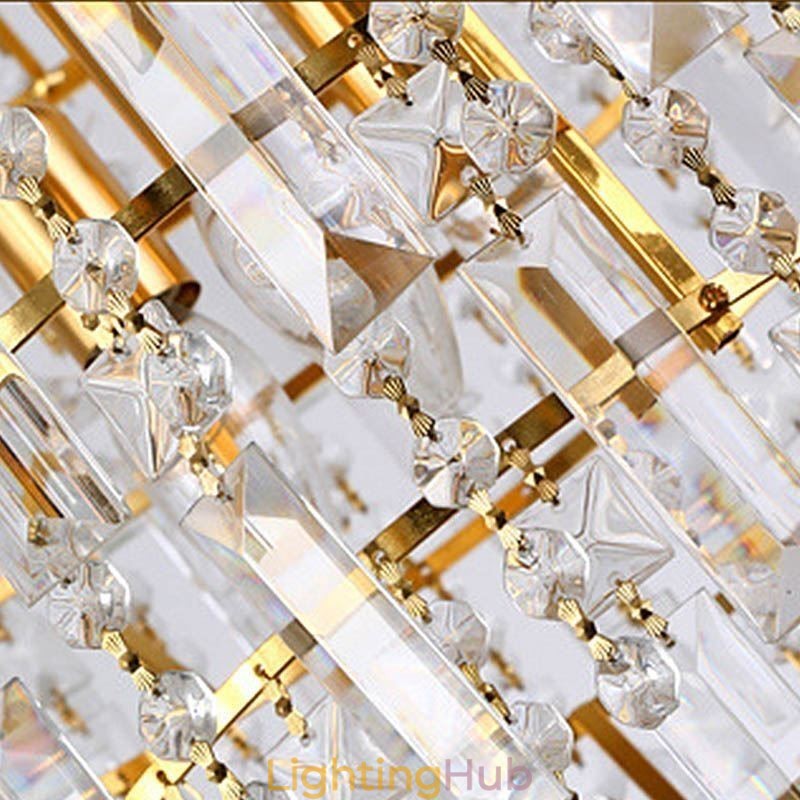 Modern Elegant Crystal Pendant Light Conical Chandelier