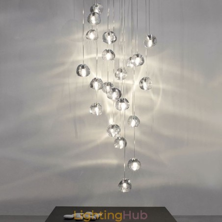 Modern Crystal Cluster Pendant Light Unique Crystal Lamp Shade Duplex Stair Modern Crystal Cluster Pendant Light Unique Crystal Lamp Shade Duplex Stair