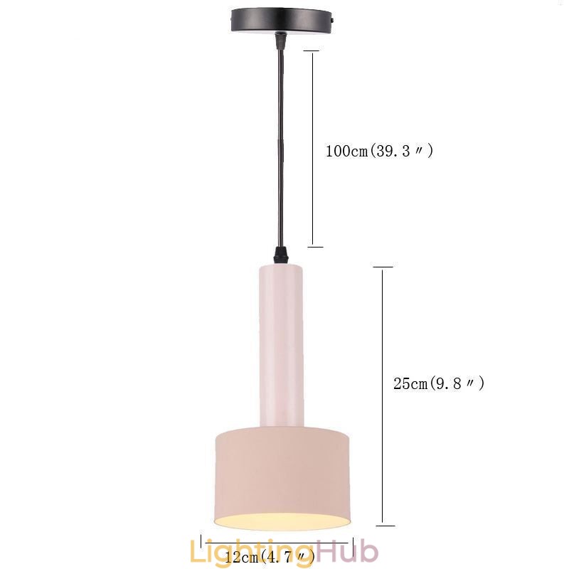 Modern Simple Pendant Light Cylinder Shape Lamp Aluminum Lighting Light