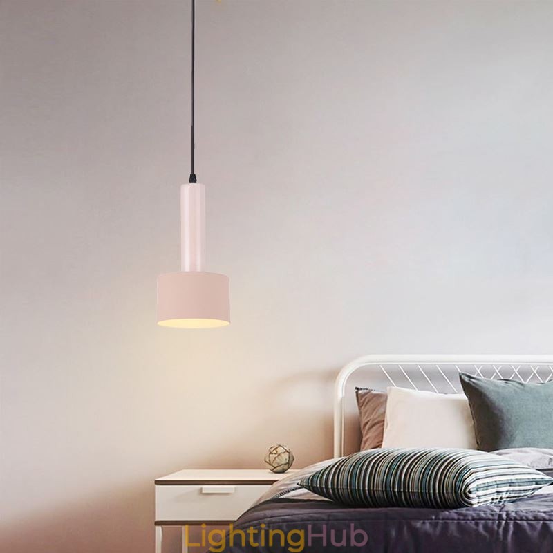 Modern Simple Pendant Light Cylinder Shape Lamp Aluminum Lighting Light