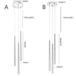 Modern Simple Pendant Light Cylinder Shape Lighting Meteor Rain Lamp Light