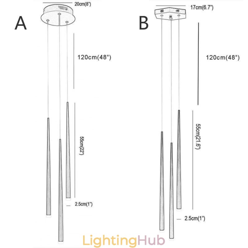 Modern Simple Pendant Light Cylinder Shape Lighting Meteor Rain Lamp Light