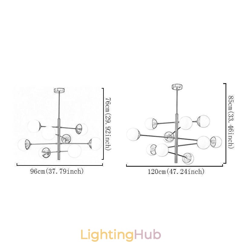 Contemporary Pendant Light Magic Bean Sputnik Chandelier Lamp