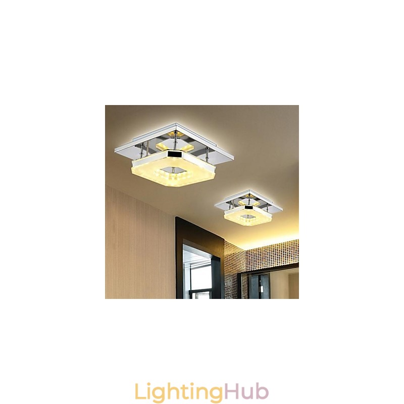 Acrylic Flush Mount 1 light Modern Acrylic Electroplating Stainless Steel