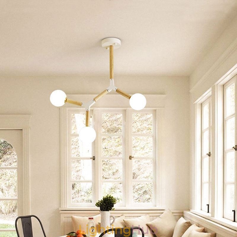 Nordic Magic Bean Pendant Light Creative Wooden Lighting