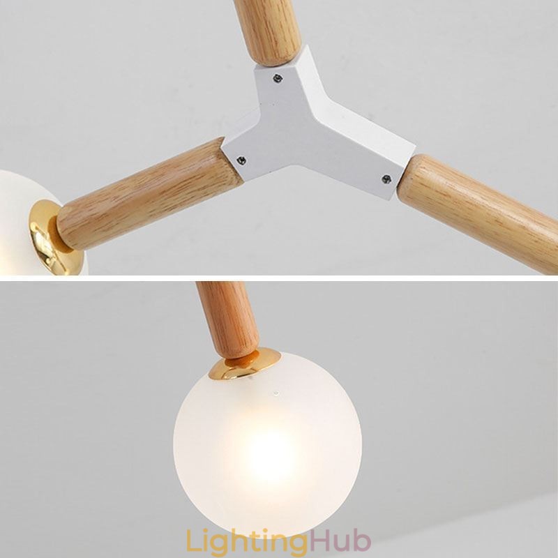 Nordic Magic Bean Pendant Light Creative Wooden Lighting