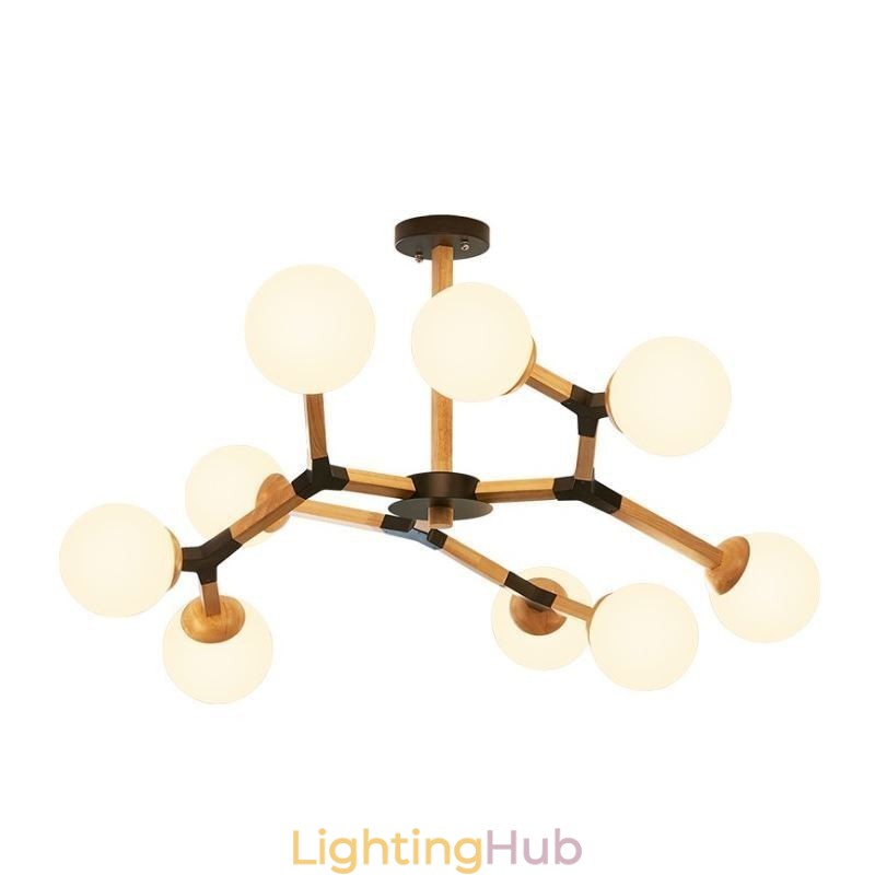 Nordic Magic Bean Pendant Light Creative Wooden Light Fitting
