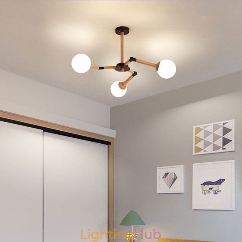 Nordic Magic Bean Pendant Light Creative Wooden Light Fitting