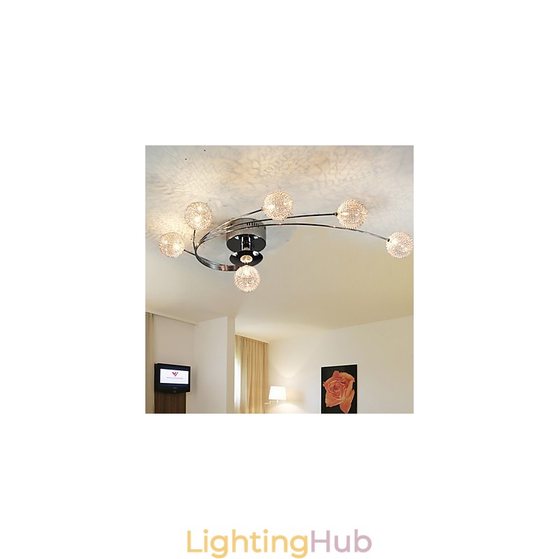 Ceiling Light Modern Living Bulbs Included 6 Lights