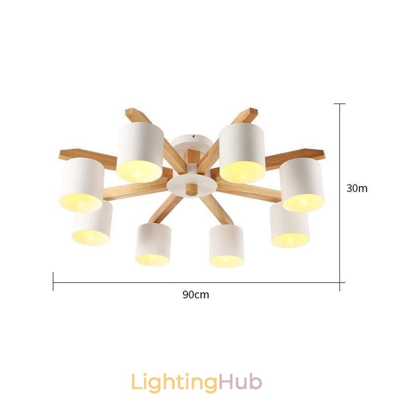 Nordic Log Pendant Light Macaron Light Fitting