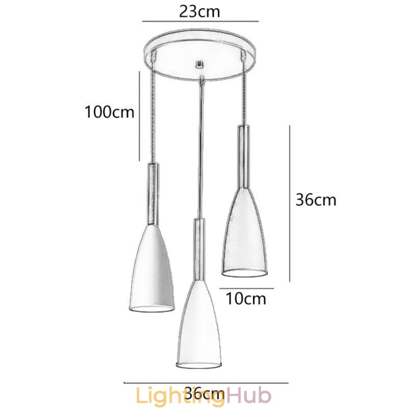 Modern Simple Pendant Light Three Lights Creative Aluminum Art Light Fixture Cafe