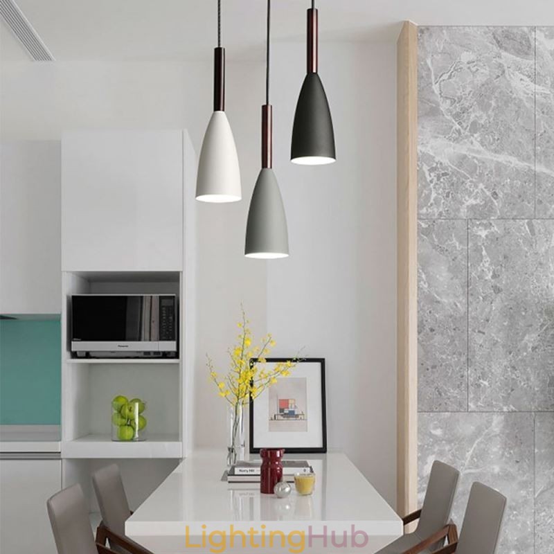 Modern Simple Pendant Light Three Lights Creative Aluminum Art Light Fixture Cafe
