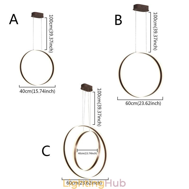 Nordic Pendant Light Acrylic Ring Shape Pendant Light