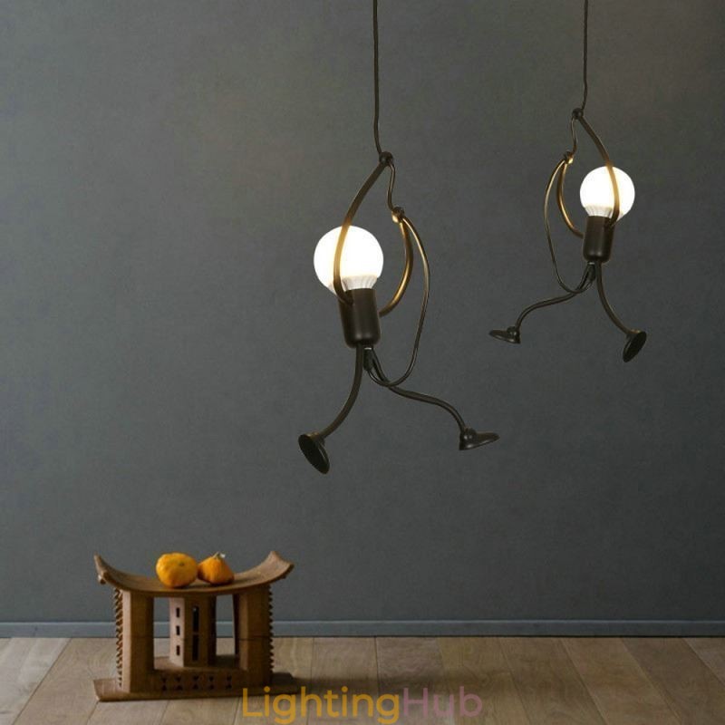 Modern Simple Pendant Light Little Man Shape Lamp Creative Light