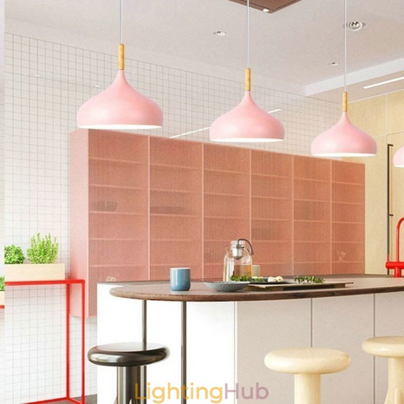 Modern Pendant Light Aluminum Macaron Lamp Home Adjustable Light