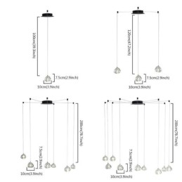 Modern Pendant Light Crystal Chandelier Light Home Lighting Lamp