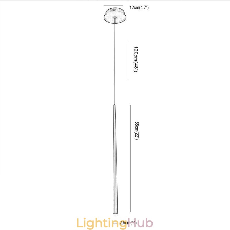 Contemporary Pendant Light Cylinder Shape Lamp Meteor Rain Lighting