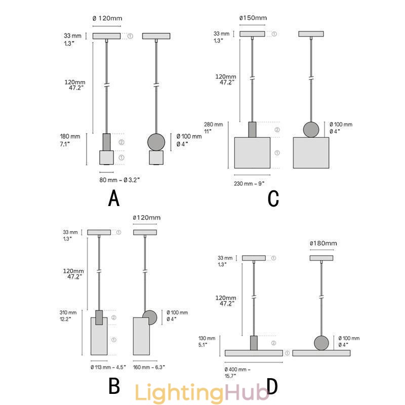 Modern Pendant Light Nordic Acrylic Lamp Geometry Lighting Light