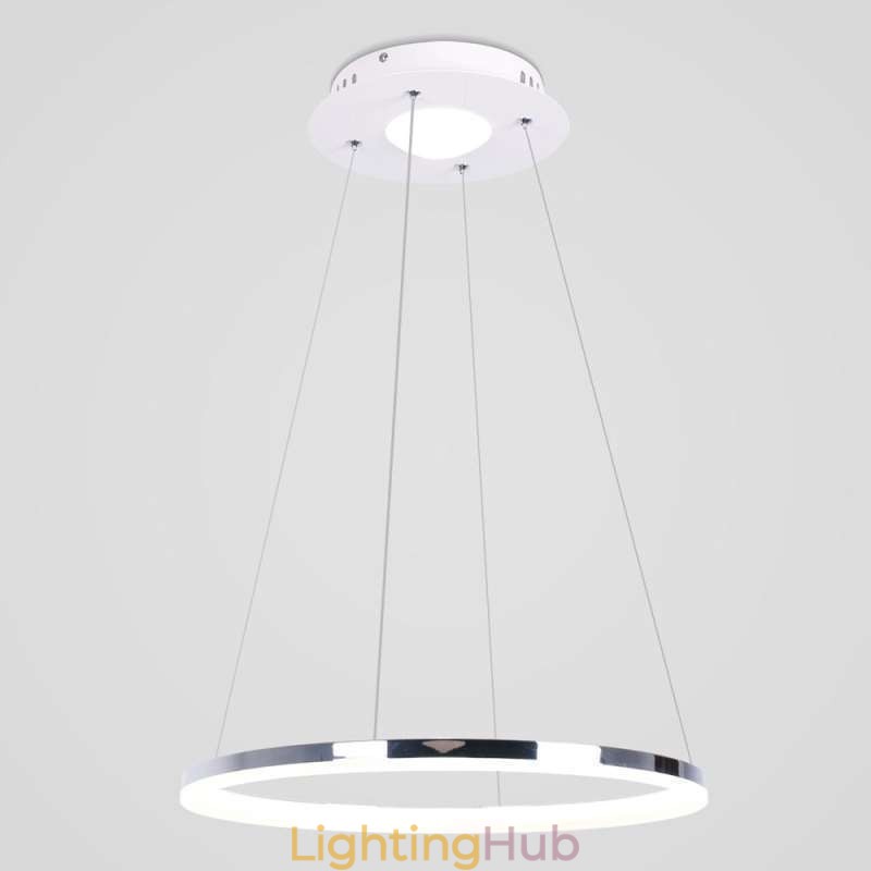 Modern Pendant Light Acrylic Circle Lamp 40cm