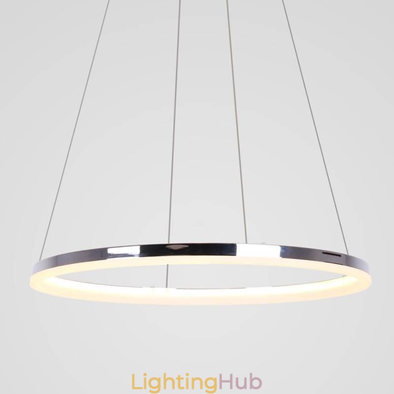 Modern Pendant Light Acrylic Circle Lamp 40cm