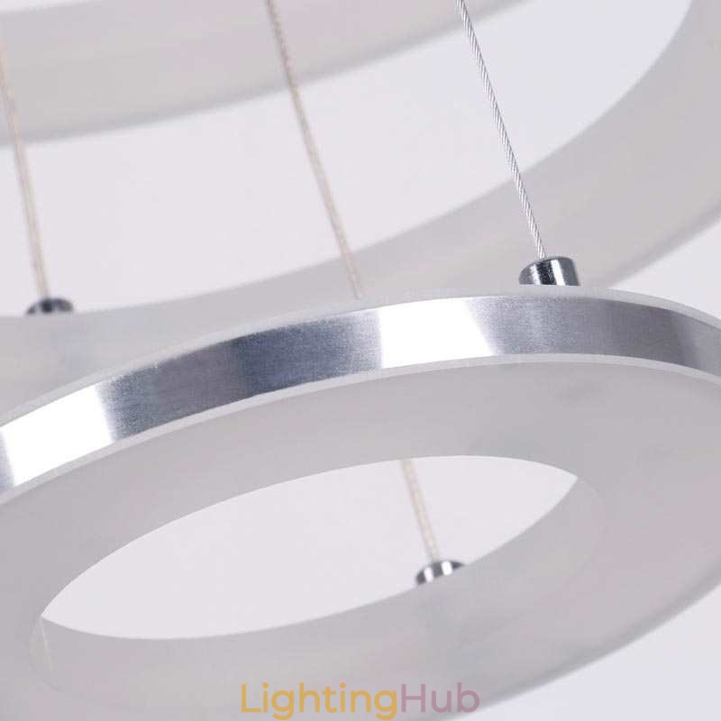 Modern Pendant Light Acrylic 3 Rings Lamp 40+30+20cm