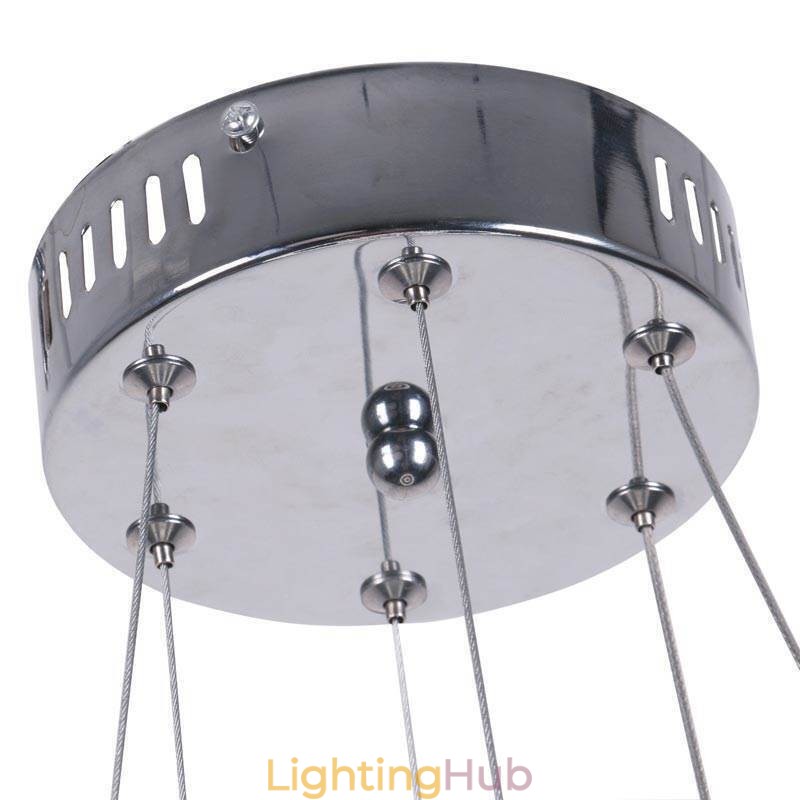 Modern Pendant Light Acrylic 2 Rings Lamp 40+20cm
