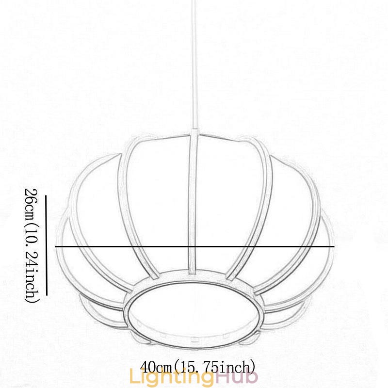Creative Japanese Bamboo Pendant Light Modern Simple Pendant Light Tearoom Round Light