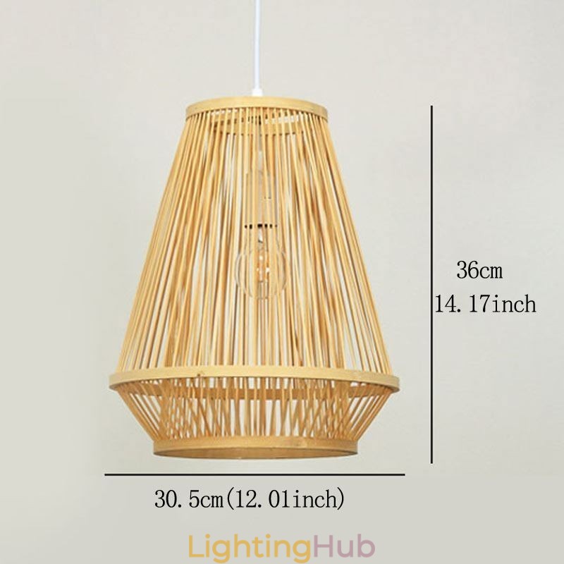 Bamboo Woven Bedside Pendant Light