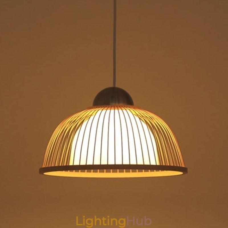 Modern Simple Downward Pendant Light Special Bamboo Pendant Light Bedside Lighting