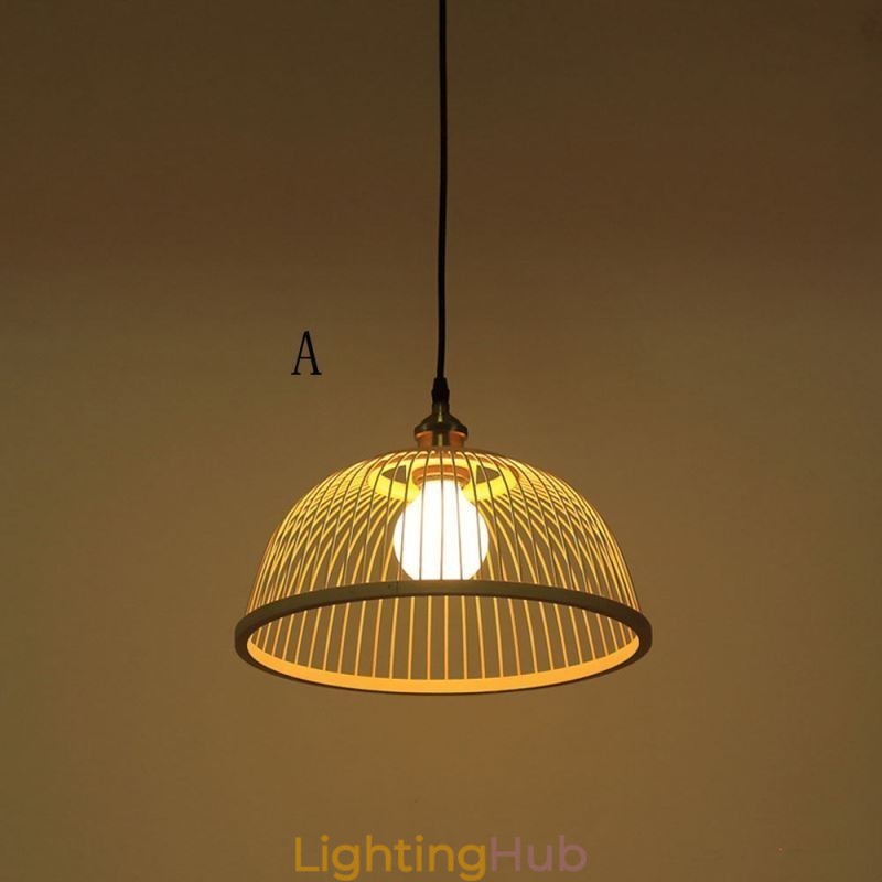 Dome Bamboo Pendant Light Hand Woven Pendant Light