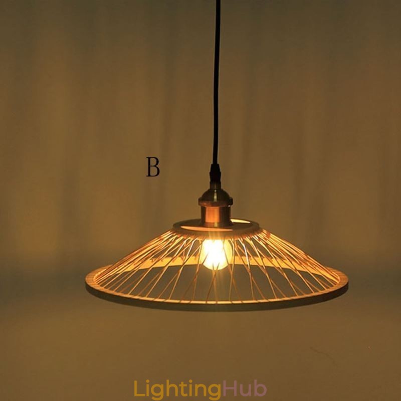 Dome Bamboo Pendant Light Hand Woven Pendant Light