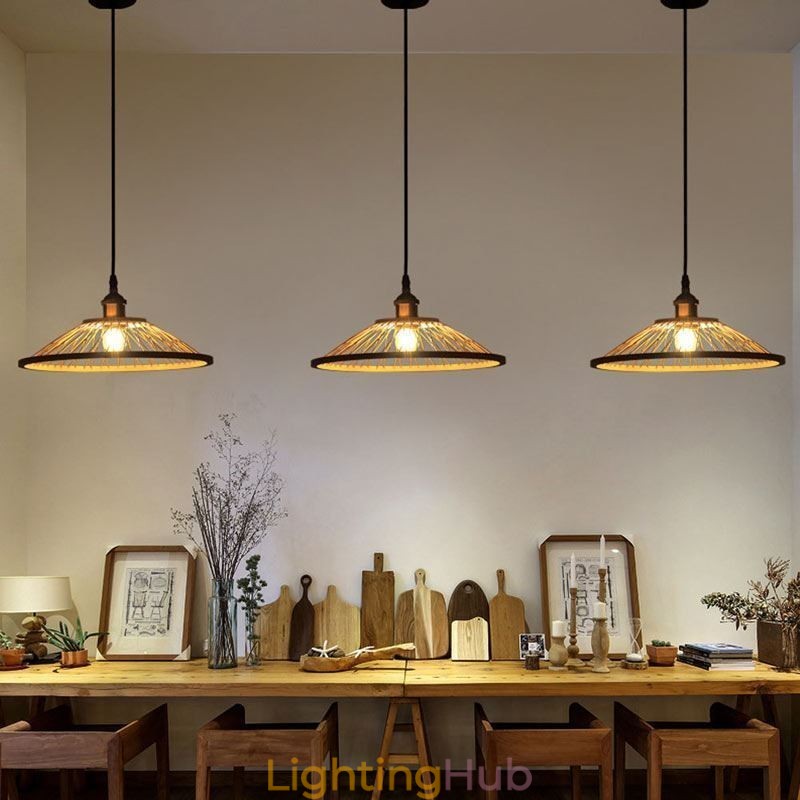 Dome Bamboo Pendant Light Hand Woven Pendant Light