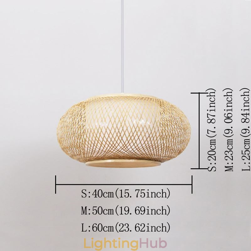 Decorative Bamboo Pendant Light Visual Comfort