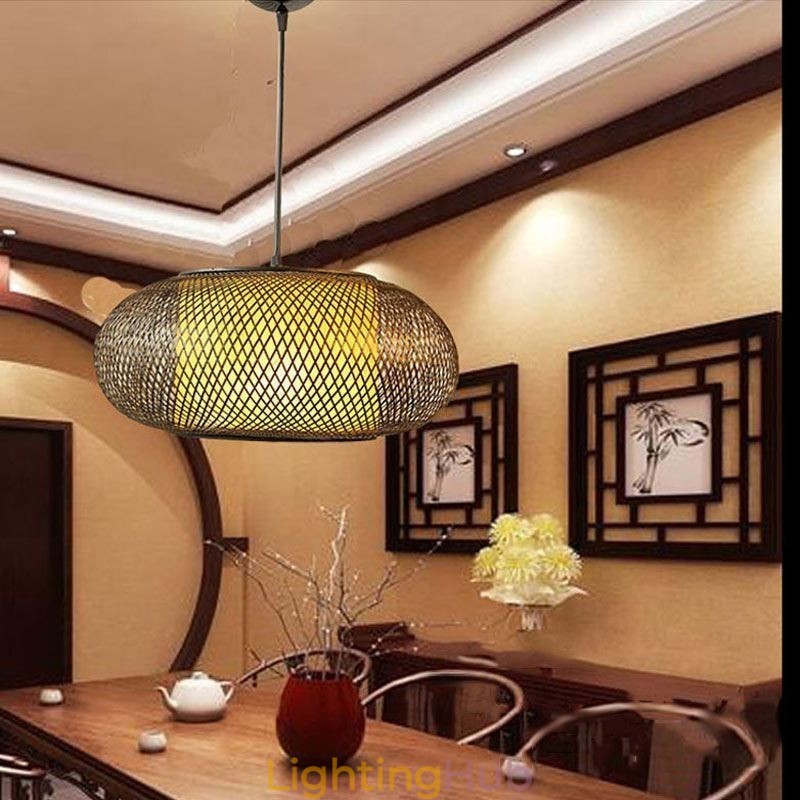 Decorative Bamboo Pendant Light Visual Comfort