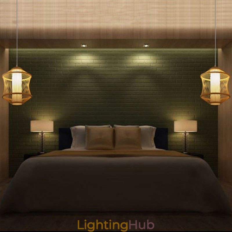 Visual Comfort Bamboo Cage Pendant Light