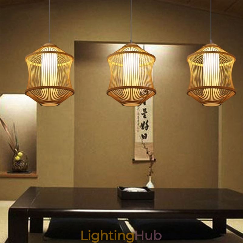 Visual Comfort Bamboo Cage Pendant Light