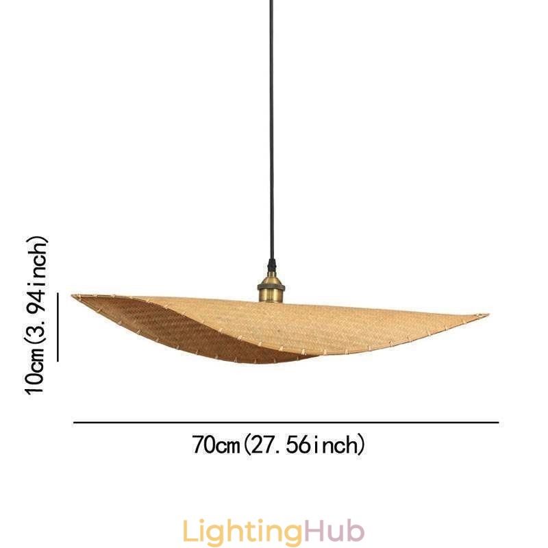 Creative Leaf Pendant Light Contemporary Bamboo Pendant Light Tearoom Lighting