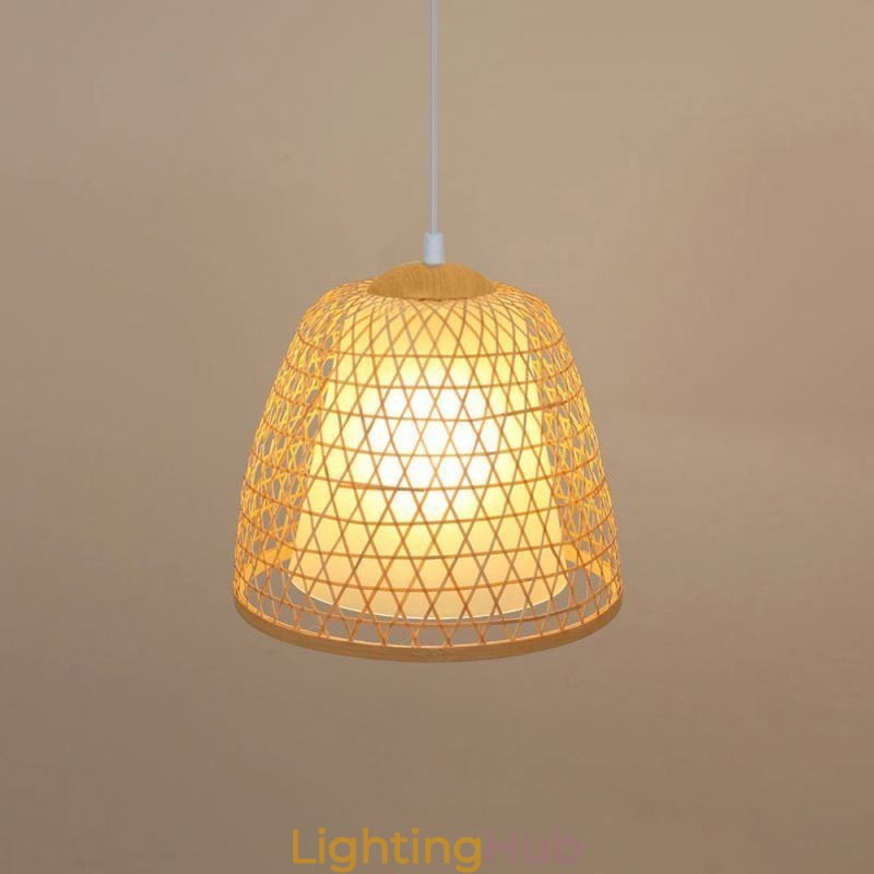 Visual Comfort Dome Bamboo Pendant Light