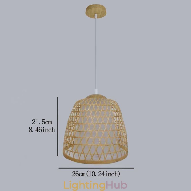 Visual Comfort Dome Bamboo Pendant Light