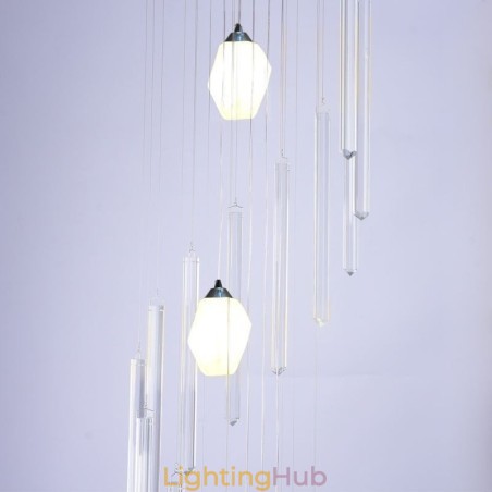 Cluster Pendant Light Modern Large Pendant Crystal Chandelier Duplex Staircase Cluster Pendant Light Modern Large Pendant Crystal Chandelier Duplex Staircase