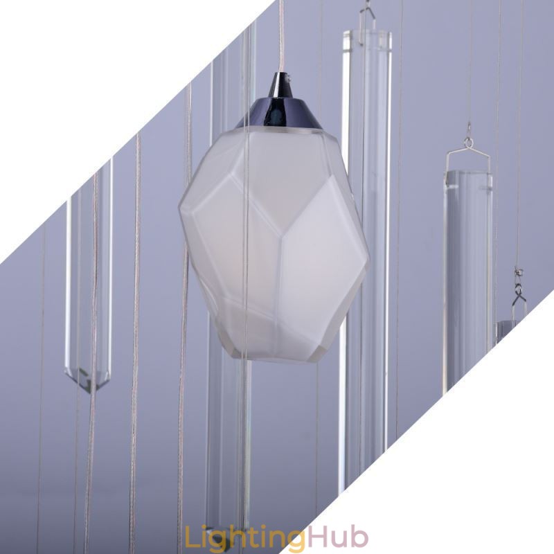 Cluster Pendant Light Modern Large Pendant Crystal Chandelier Duplex Staircase