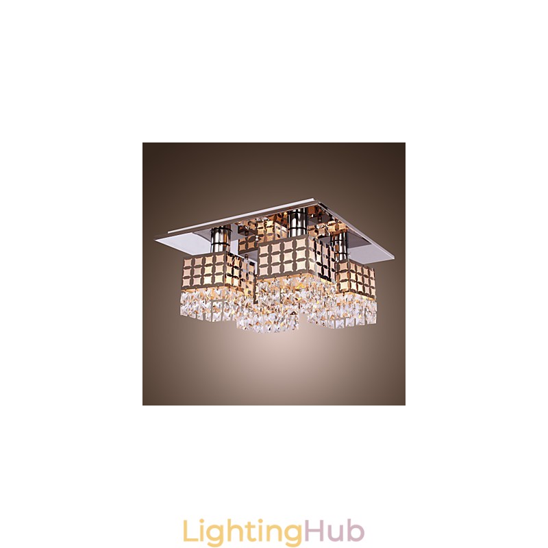 Chandelier Modern Crystal Stainless Living 4 Lights