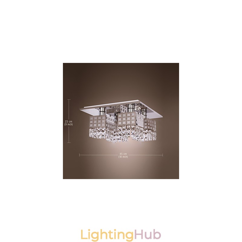 Chandelier Modern Crystal Stainless Living 4 Lights