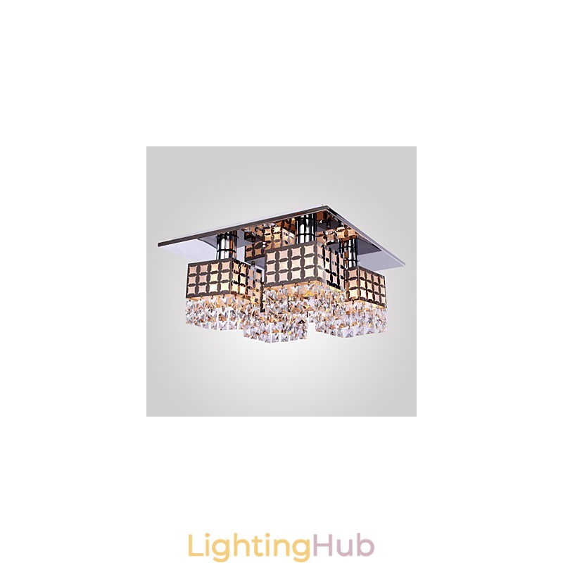 Chandelier Modern Crystal Stainless Living 4 Lights